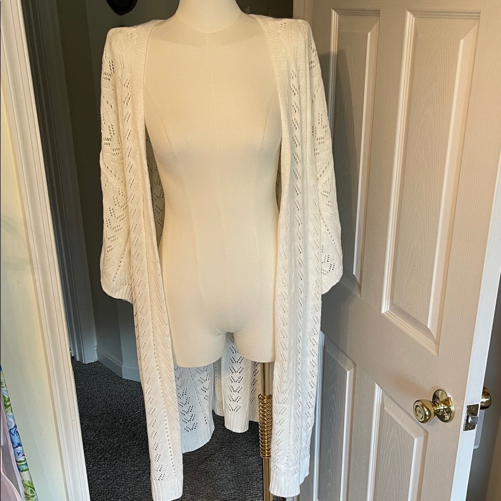 EUC Cato Winter White / Cream Open-Front Cardigan
